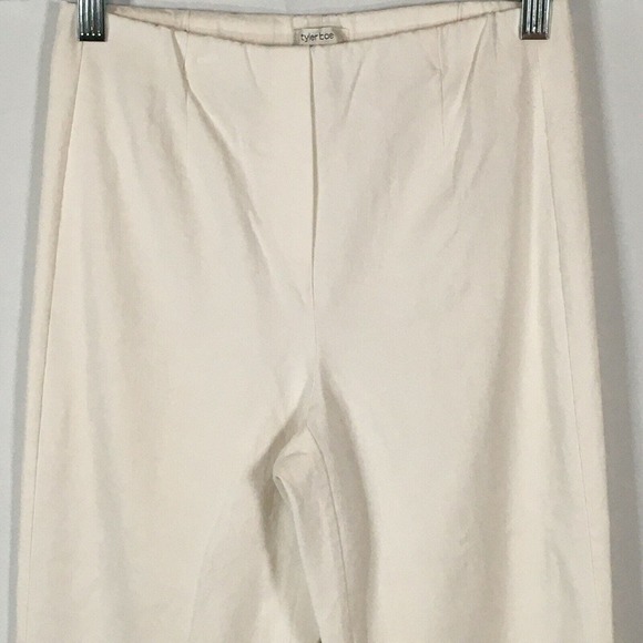 Tyler Boe Pants Womens Sz 6 White Ivory Cotton Stretch Pull On Skinny Ankle - Picture 2 of 9